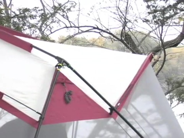 Guide Gear&reg; Party Screen House Off - white / Burgundy - image 9 from the video